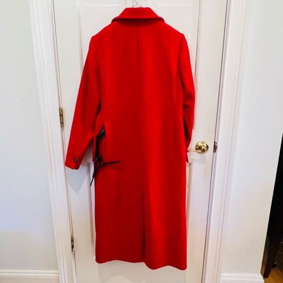 Ted Baker London Red Over Coat Alpaca Wool Cashmere Blend Size 2 - Picture 4 of 16